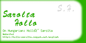 sarolta hollo business card